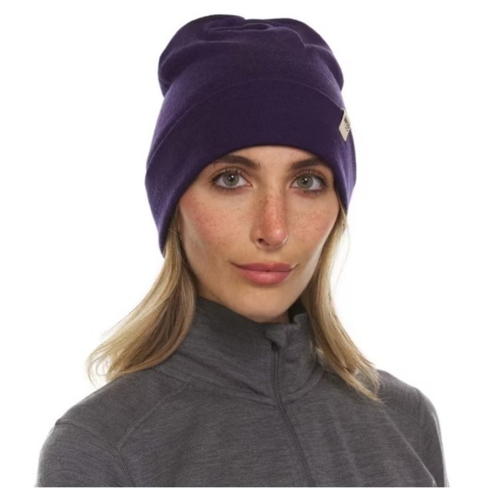 Minus33 Ridge Cuff Beanie 100% Merino‎ Wool Adult OS Purple Midweight NWT
